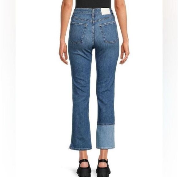 Jonathan Simkhai High Rise Patchwork Jeans - Picture 2 of 7